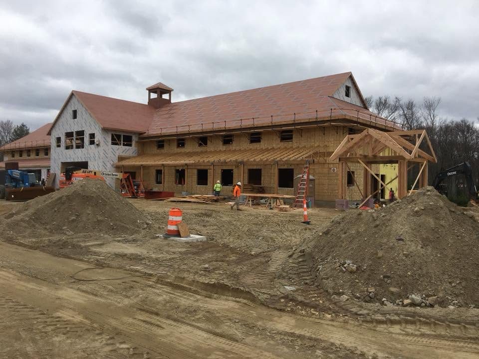 Large commercial building framed and roofed by Uncle Dino Construction